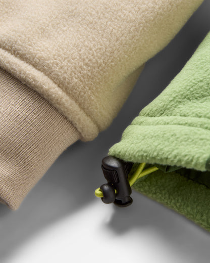 Alexander Recycled Hooded Polar Fleece - Feather/Wild Green
 - Flatlay