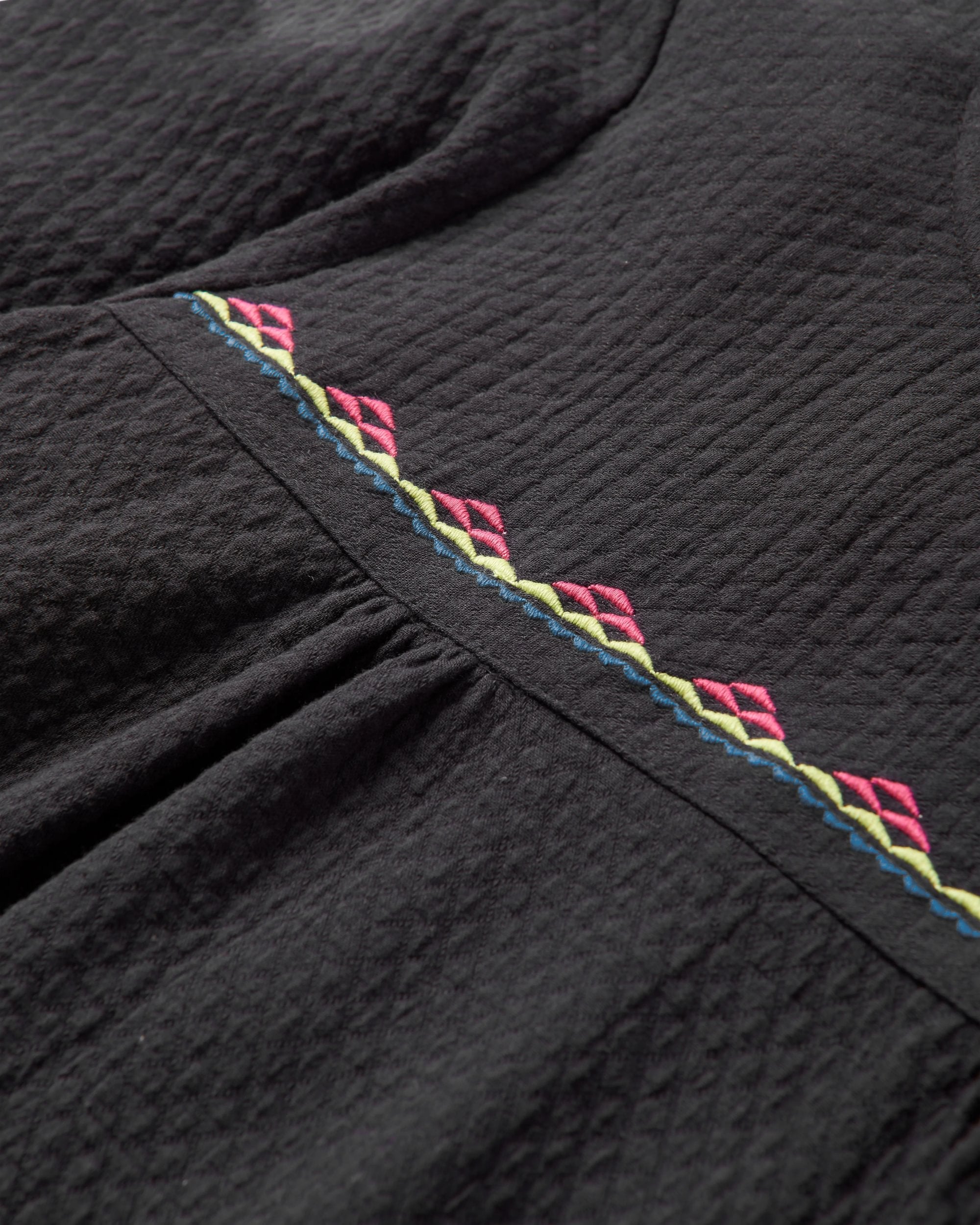 Petal Organic Cotton LS Top - Black - Flatlay