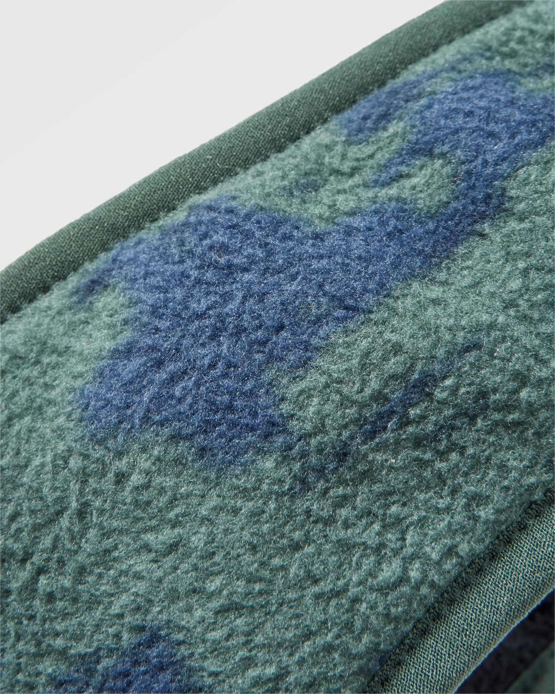 Larch Recycled Polar Fleece Headband - Oak Patch Deep Ocean - Flatlay