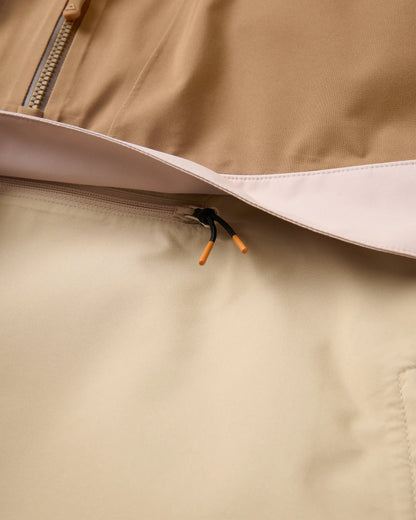 Skyline Recycled Waterproof Anorak - Caramel/Stone - Flatlay