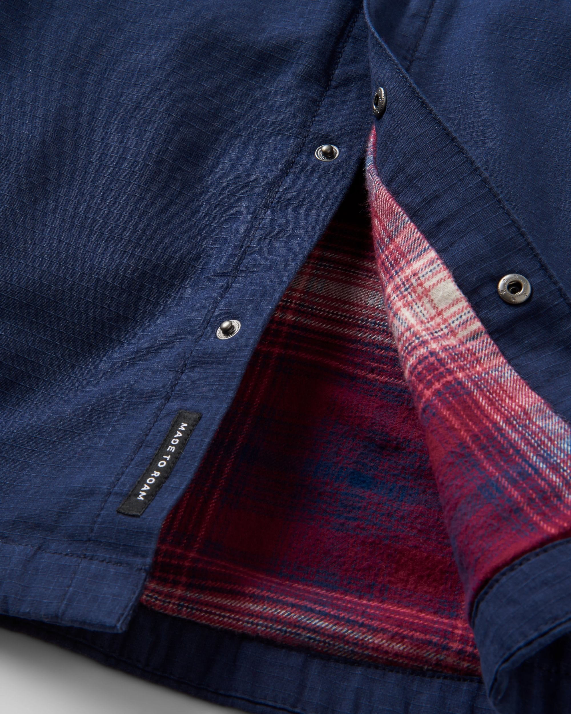 Way Flannel Lined Shirt - Rich Navy - Flatlay