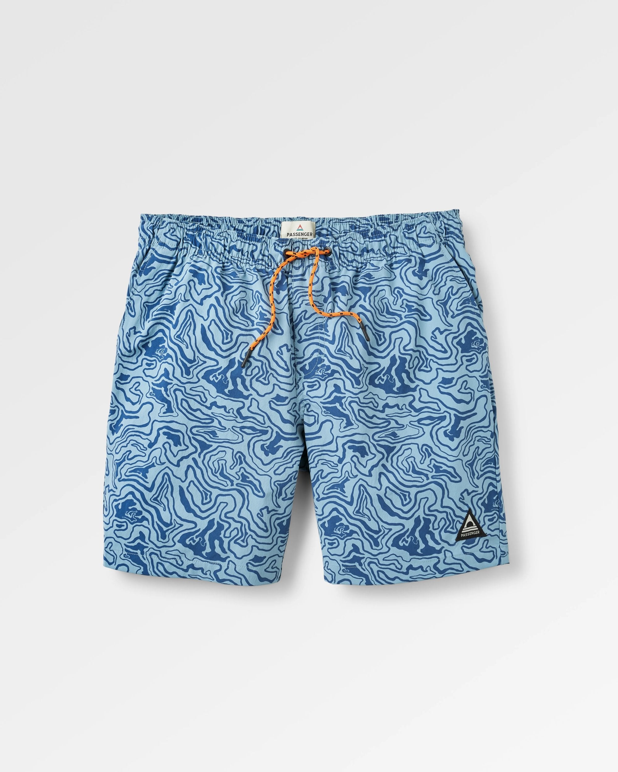Drifter NetPlus® Swim Lined Short - Strata Swirl Arctic - Flatlay