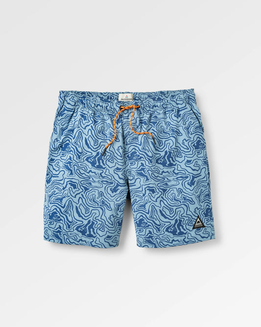 Drifter Beach Lined Short - Strata Swirl Arctic - Flatlay