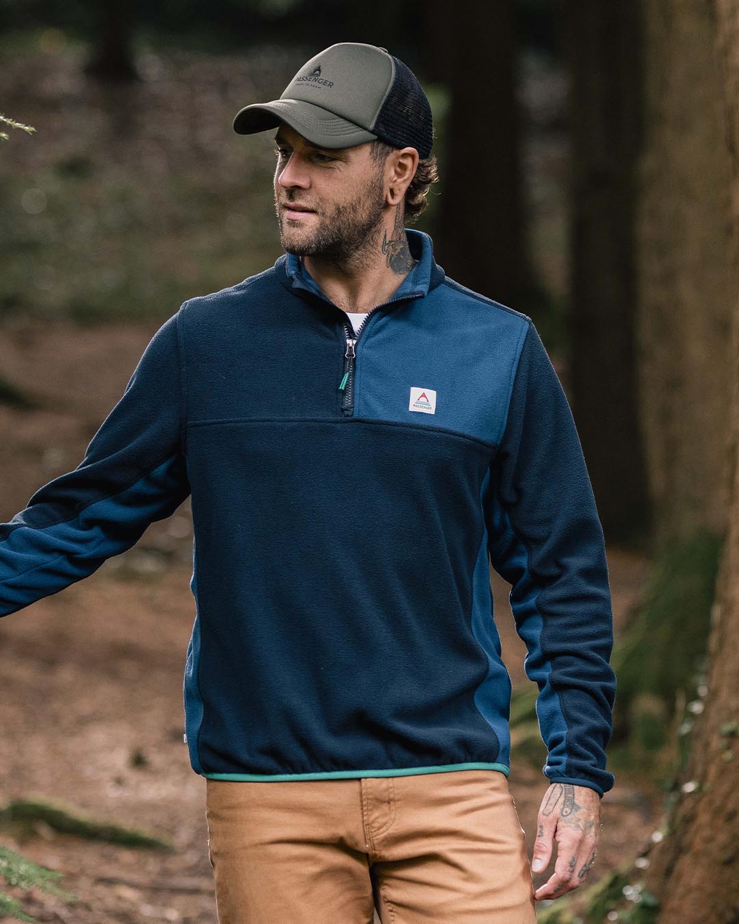 Root Recycled Polar 1/4 Zip Fleece - Deep Navy