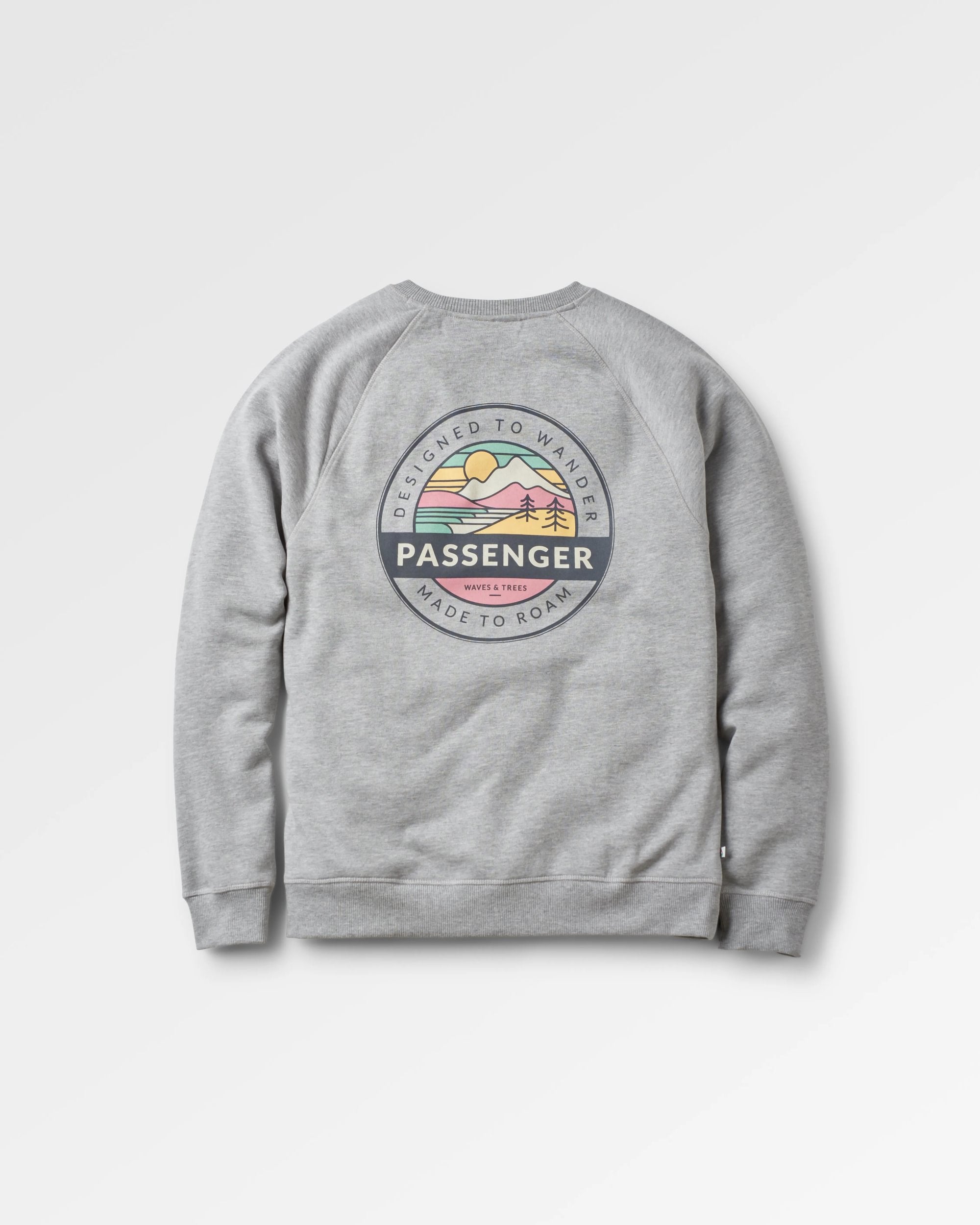 Odyssey Organic Cotton Sweatshirt - Mid Grey Marl - Flatlay