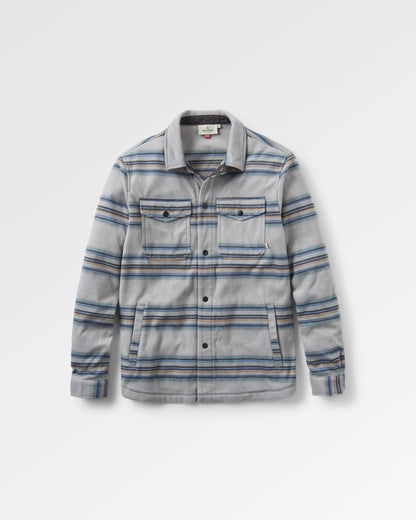 Maple Recycled Polar Fleece Shirt - Steel Grey Stripe