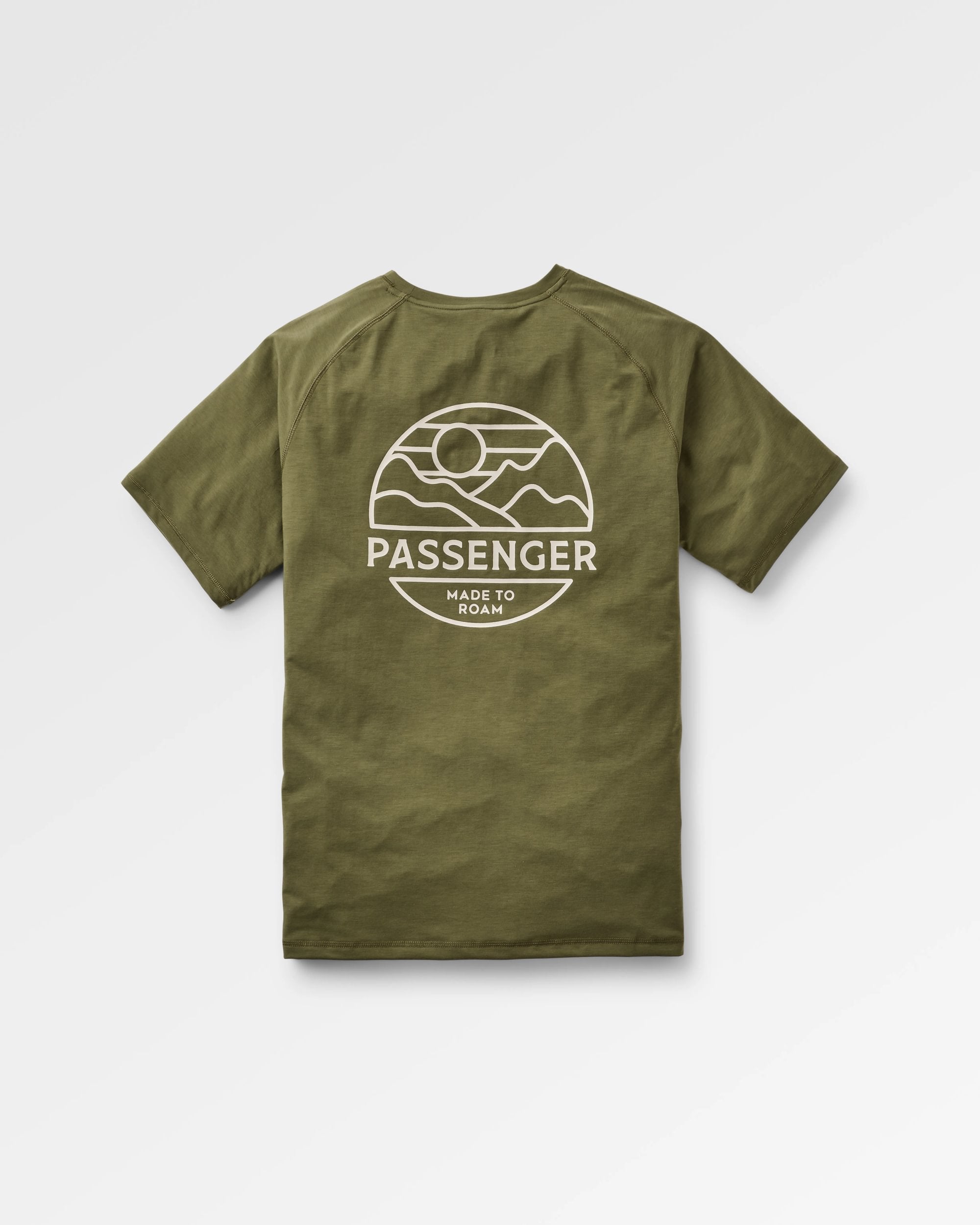 Sedona Recycled Active T-Shirt - Khaki - Flatlay