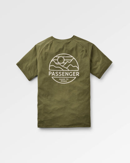 Sedona Recycled Active T-Shirt - Khaki - Flatlay