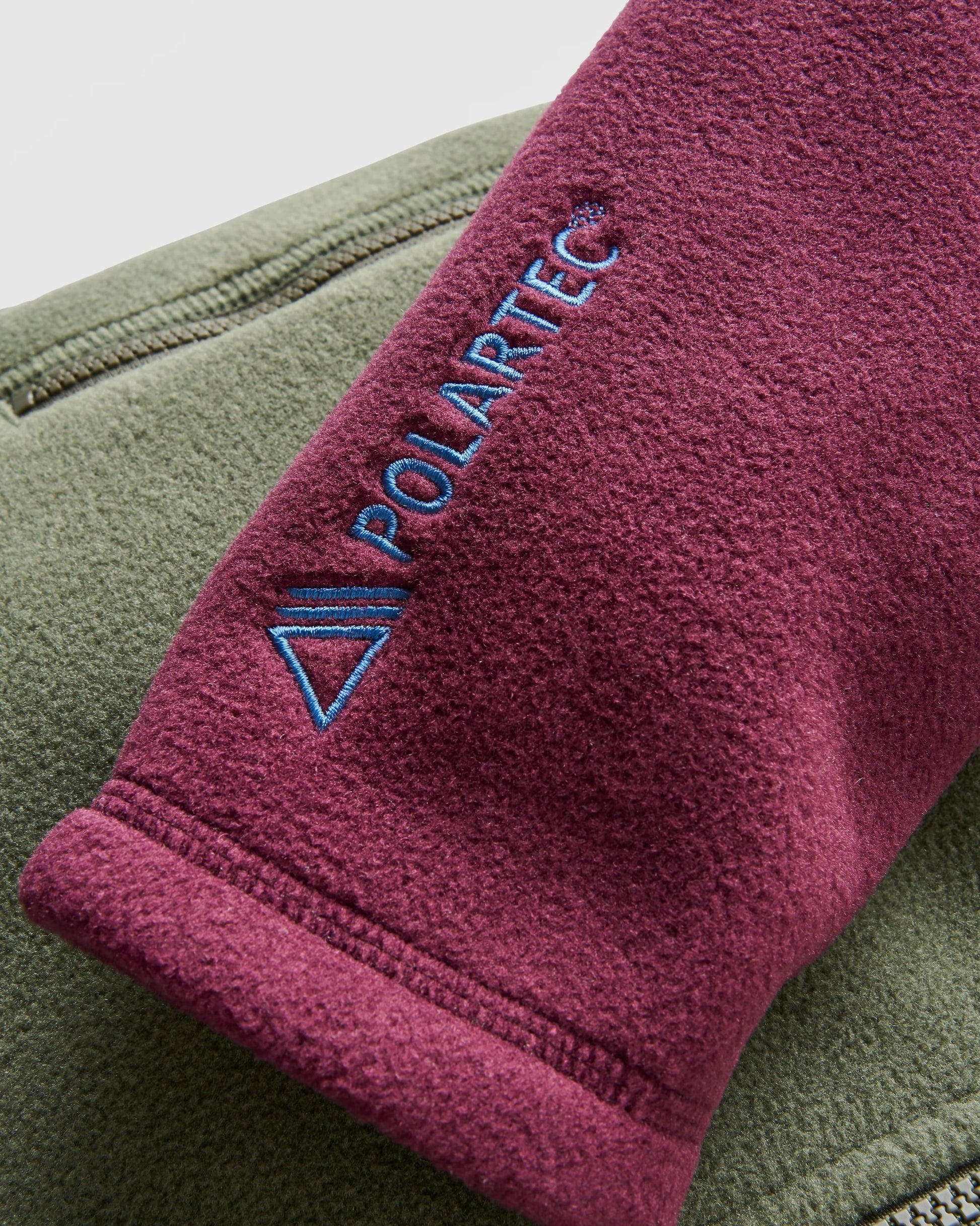 Sierrascape Women's Recycled Polartec® Fleece Hoodie - Fig/Dusty Olive  - Flatlay