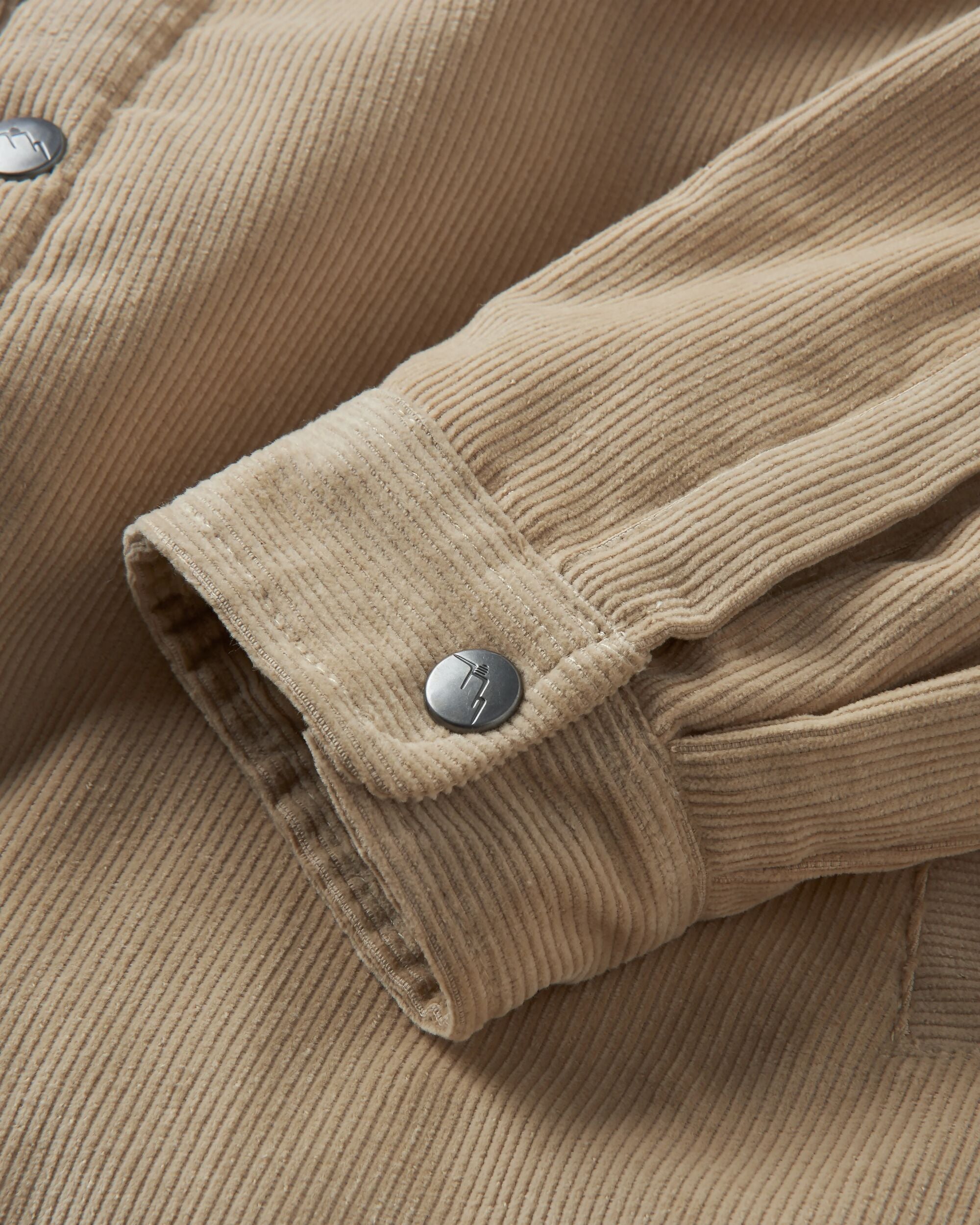 Kodiak 3.0 Sherpa Lined Cord Overshirt - Stone - Flatlay