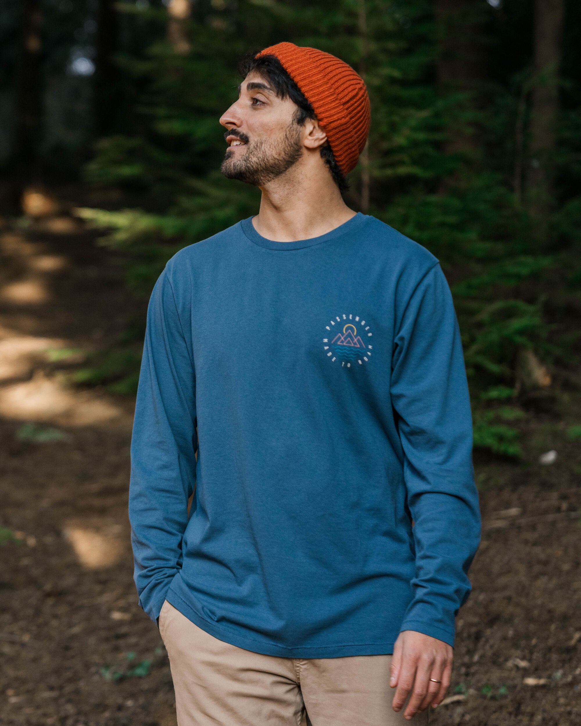 Escapism Recycled LS T-Shirt - Dark Denim - Lifestyle