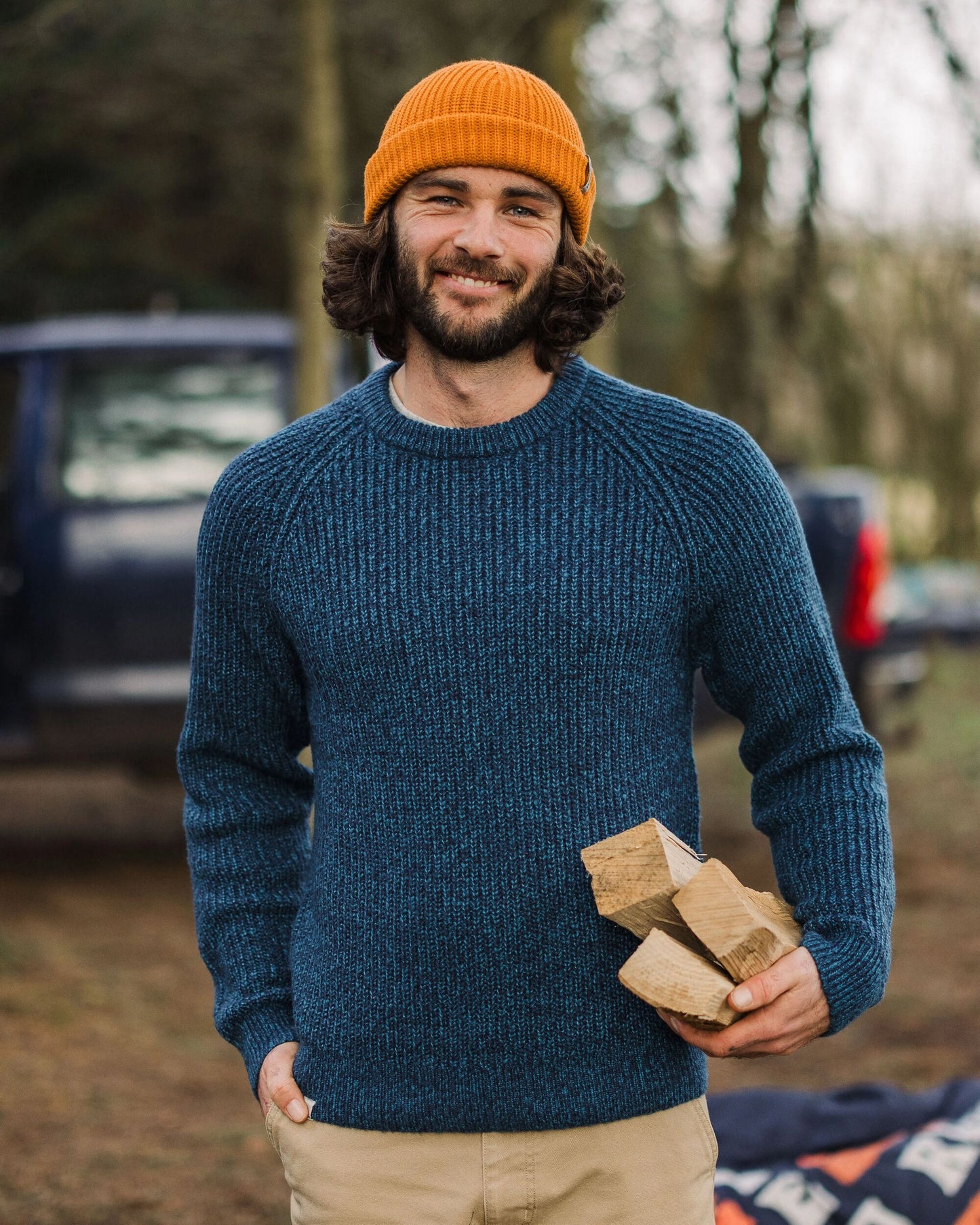 Fog Recycled Knitted Jumper - Rich Navy