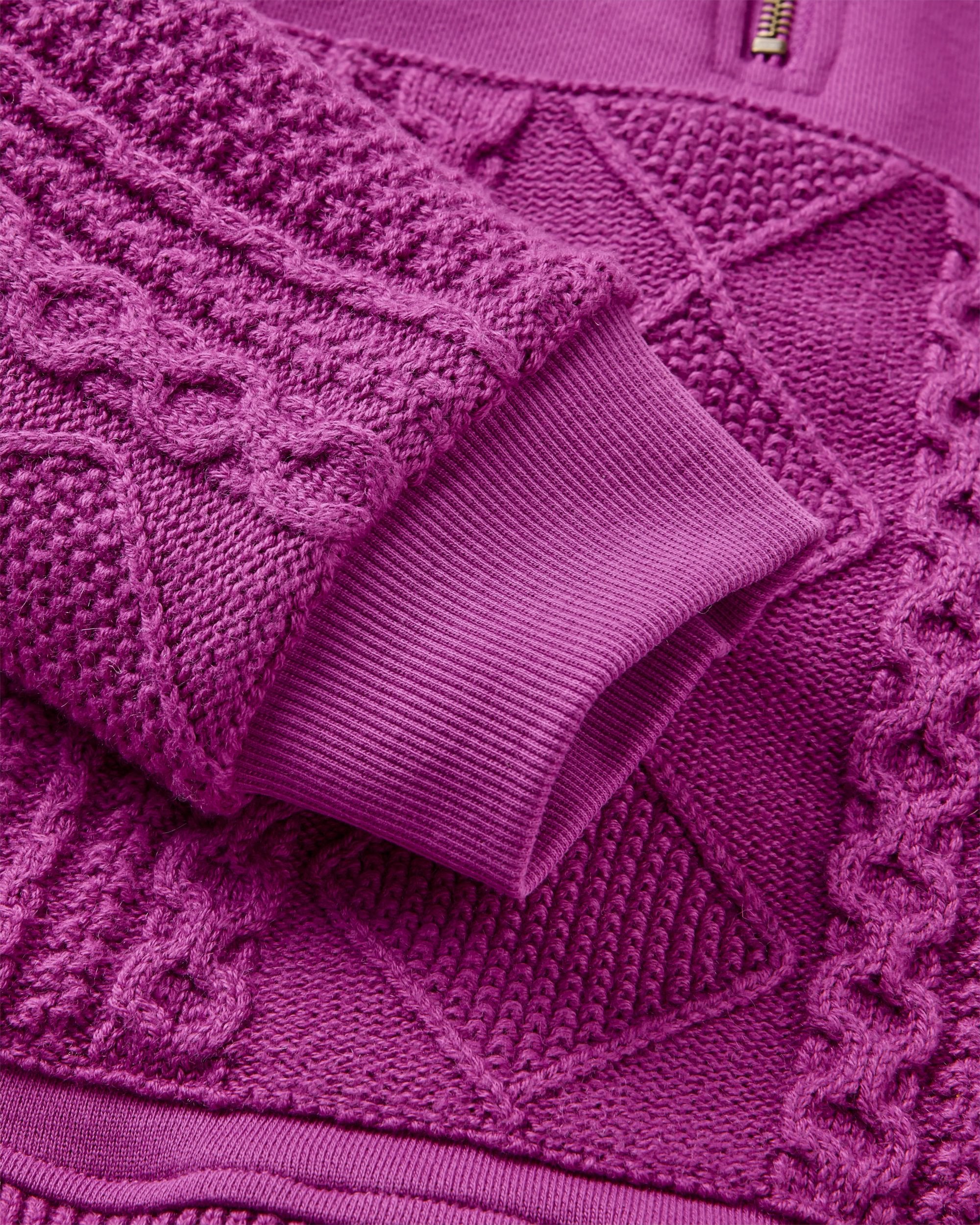 Brooke Zip Hoodie - Wild Berry  - Flatlay