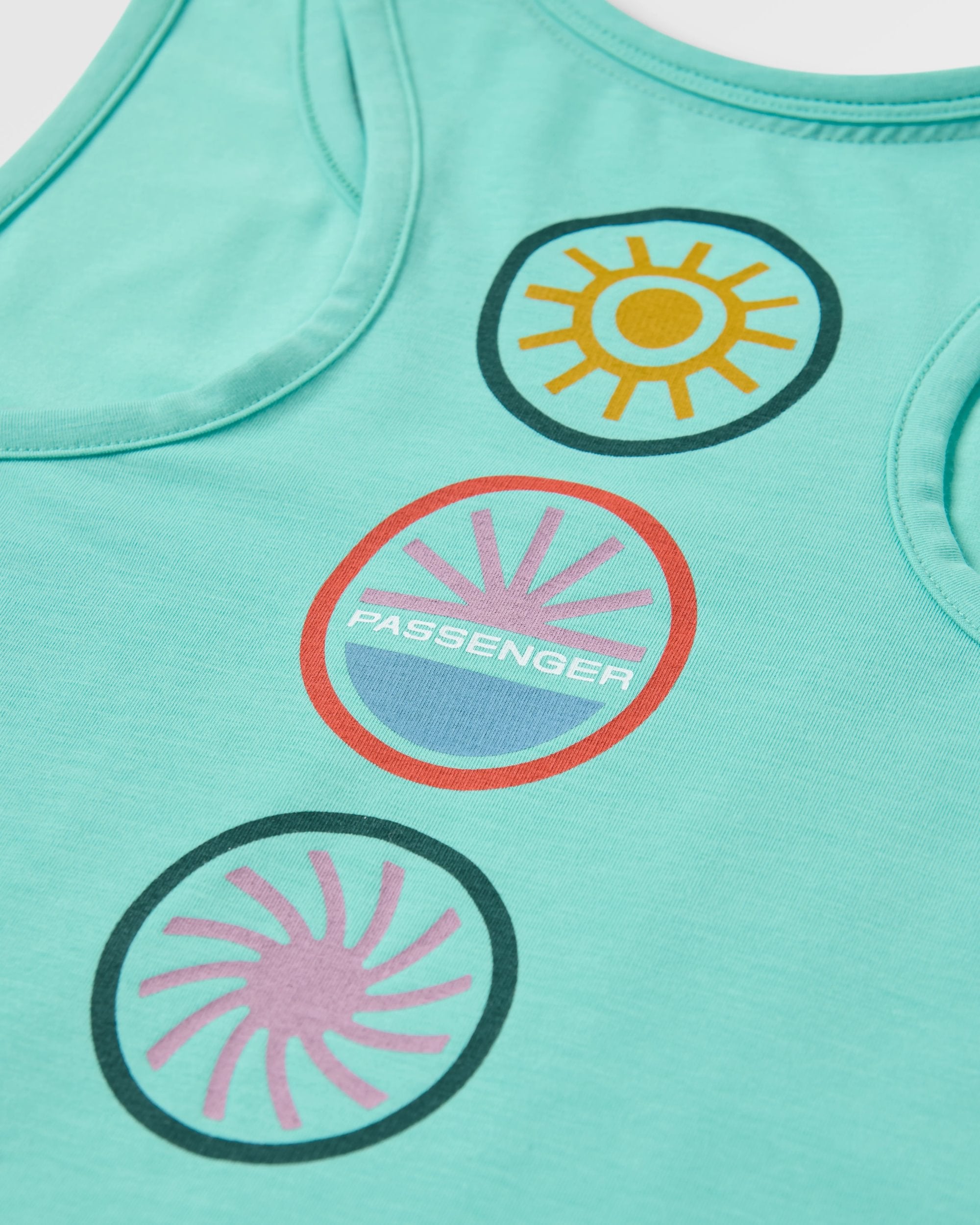 Chase The Light Active Vest - Aqua - Flatlay