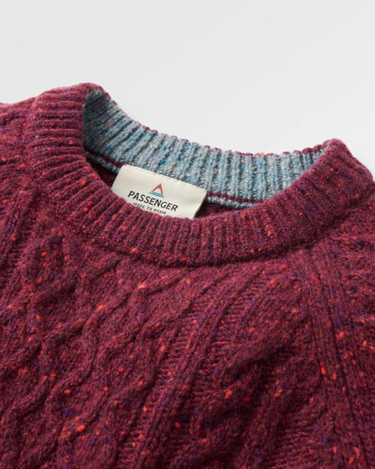 Sandbar Recycled Knitted Jumper - Fig - Flatlay