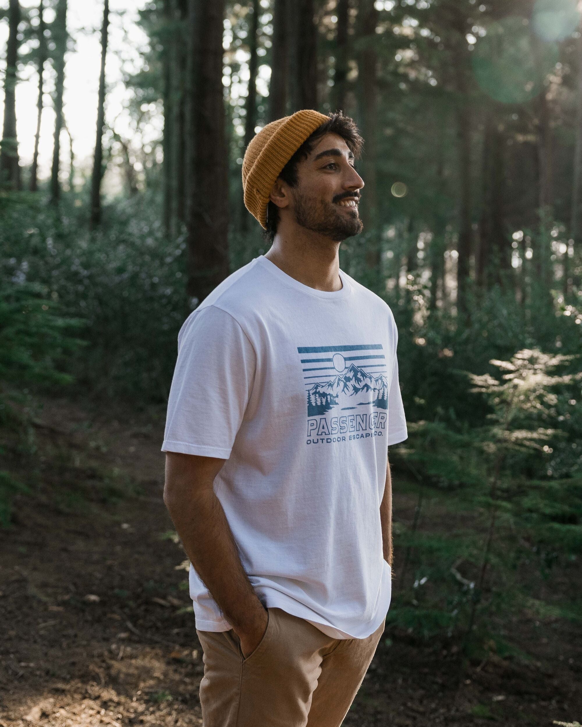 Alp Recycled Cotton T-Shirt - White - Lifestyle