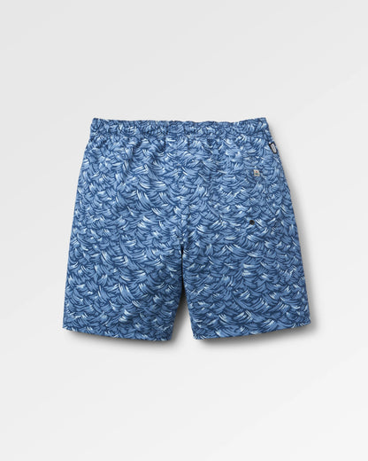 Drifter Beach Linerless Short - Waves Dark Denim - Flatlay