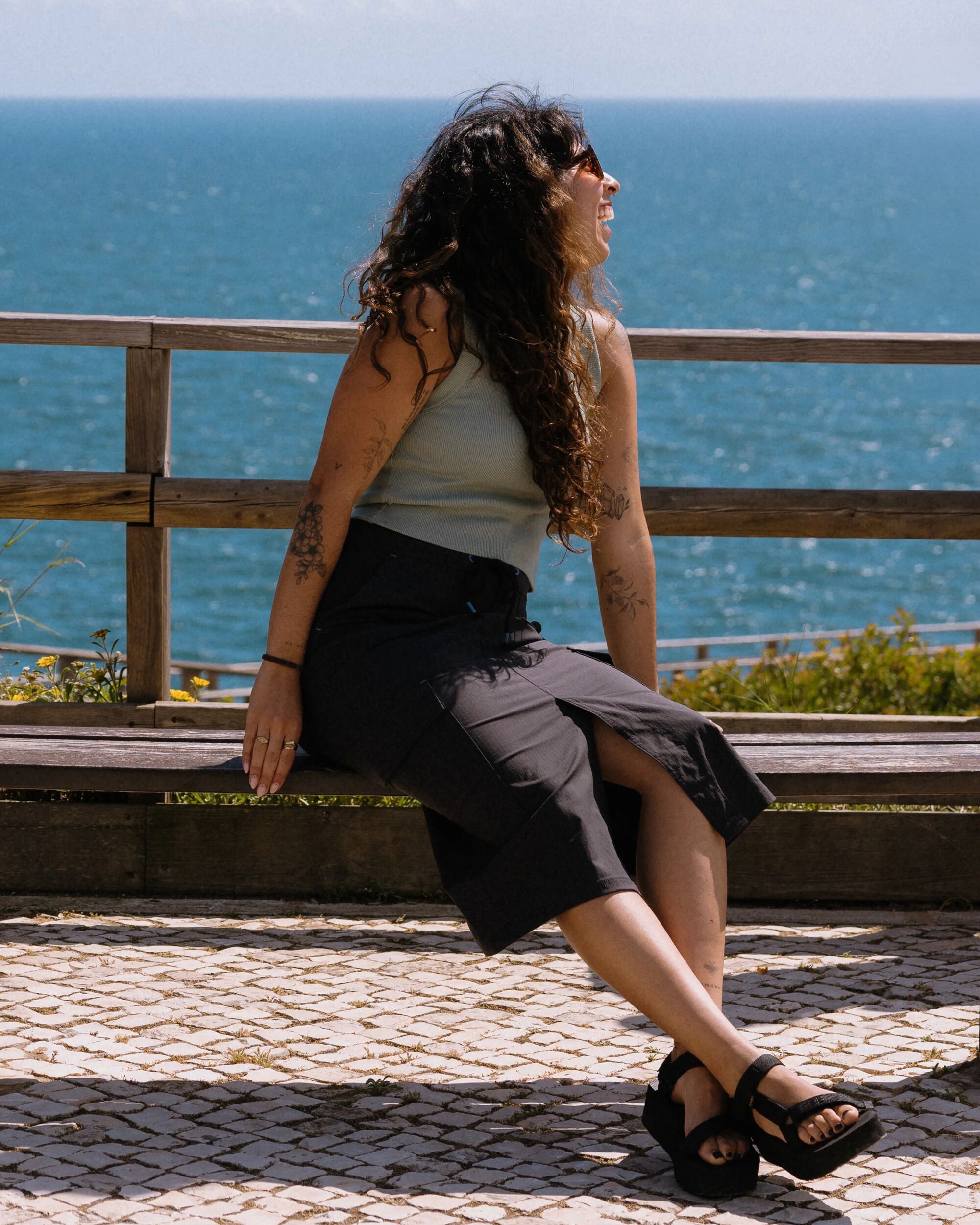 Avian Cargo Ripstop Skirt - Faded Black - Lifestyle