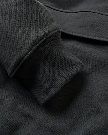 Wildedge Recycled Cotton Hoodie - Black - Flatlay