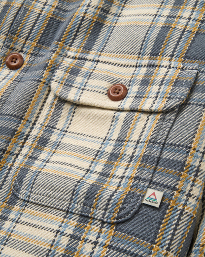 Island Twill Shirt - Off White Check - Flatlay