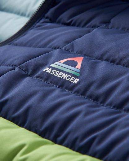 Ashland Down Recycled Vest - Rich Navy/Pear Green