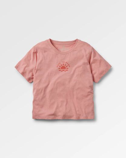 Sunburst Organic T-Shirt - Soft Shell Pink - Flatlay