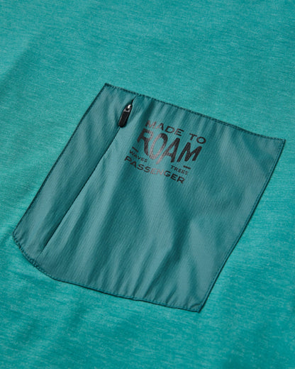 Men's Solscape Active T-Shirt - Ocean Teal Marl - Flatlay
