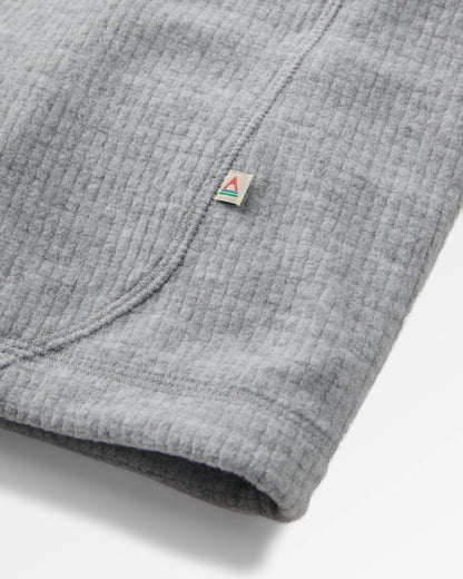 Forestscape Recycled Fleece Crew - Grey Marl - Flatlay