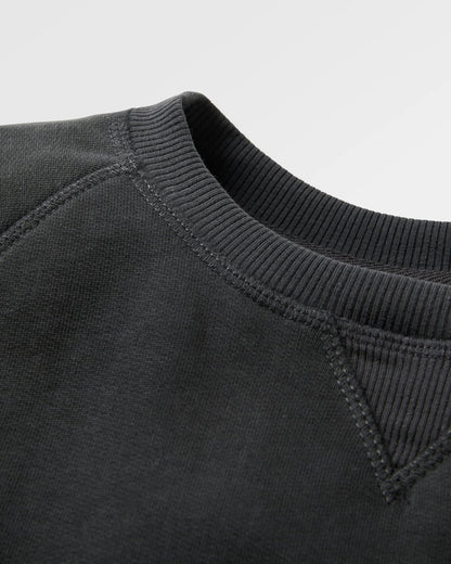 Roamer Men's Recycled Cotton Sweatshirt - Black - Flatlay
