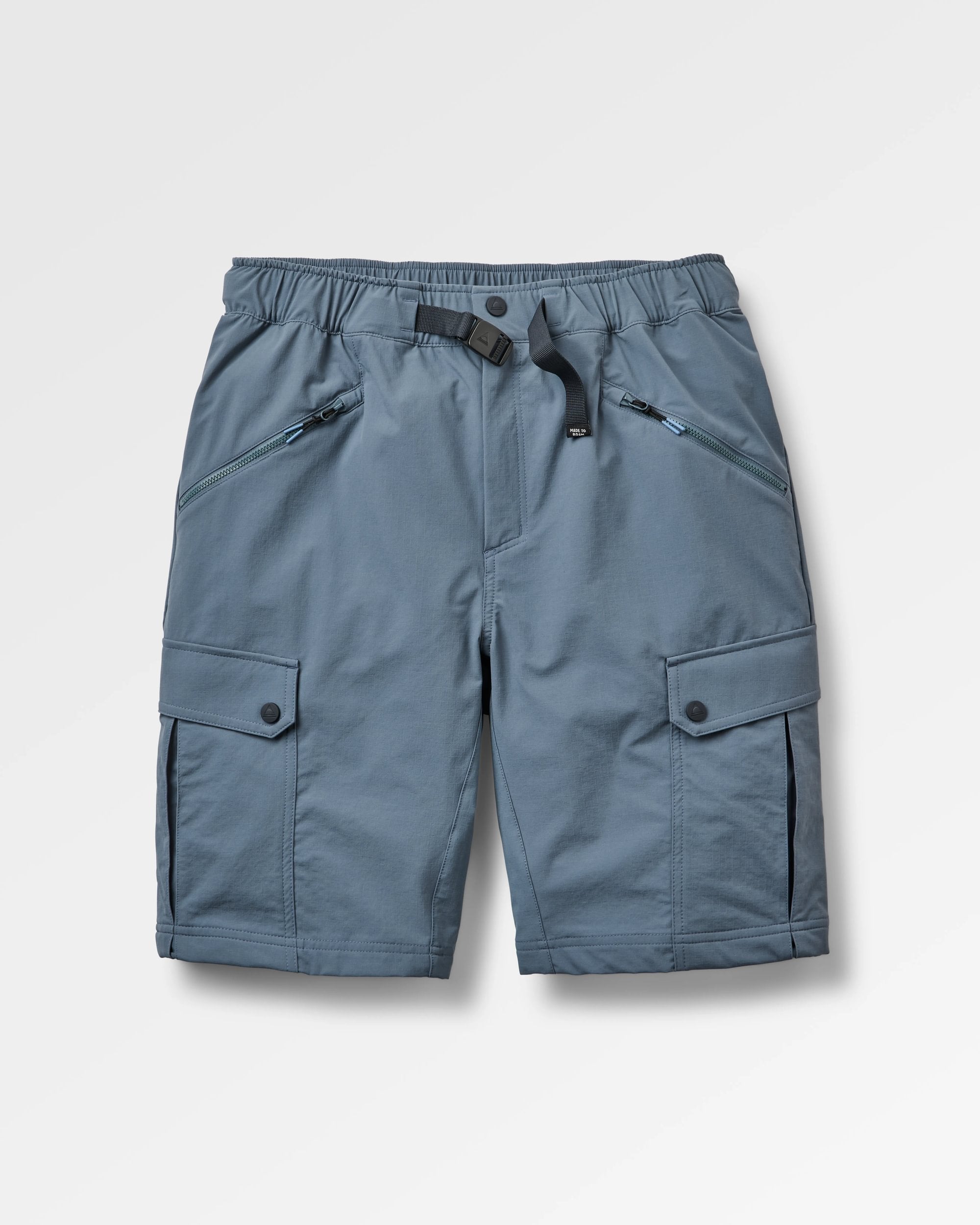 Stride Recycled Active Trail Short - Storm Grey - Flatlay