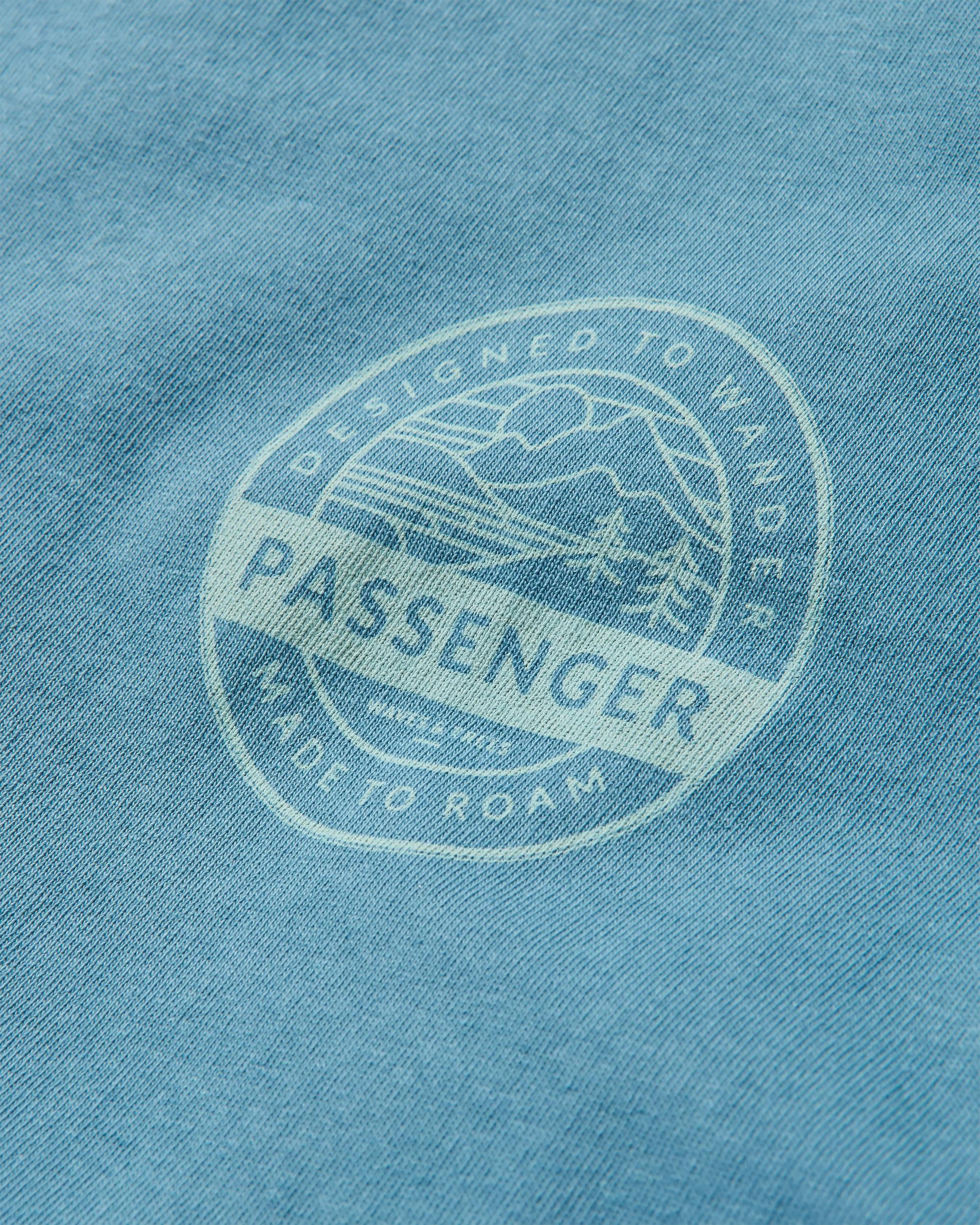 Odyssey Recycled Cotton T-Shirt - Provincial Blue - Flatlay