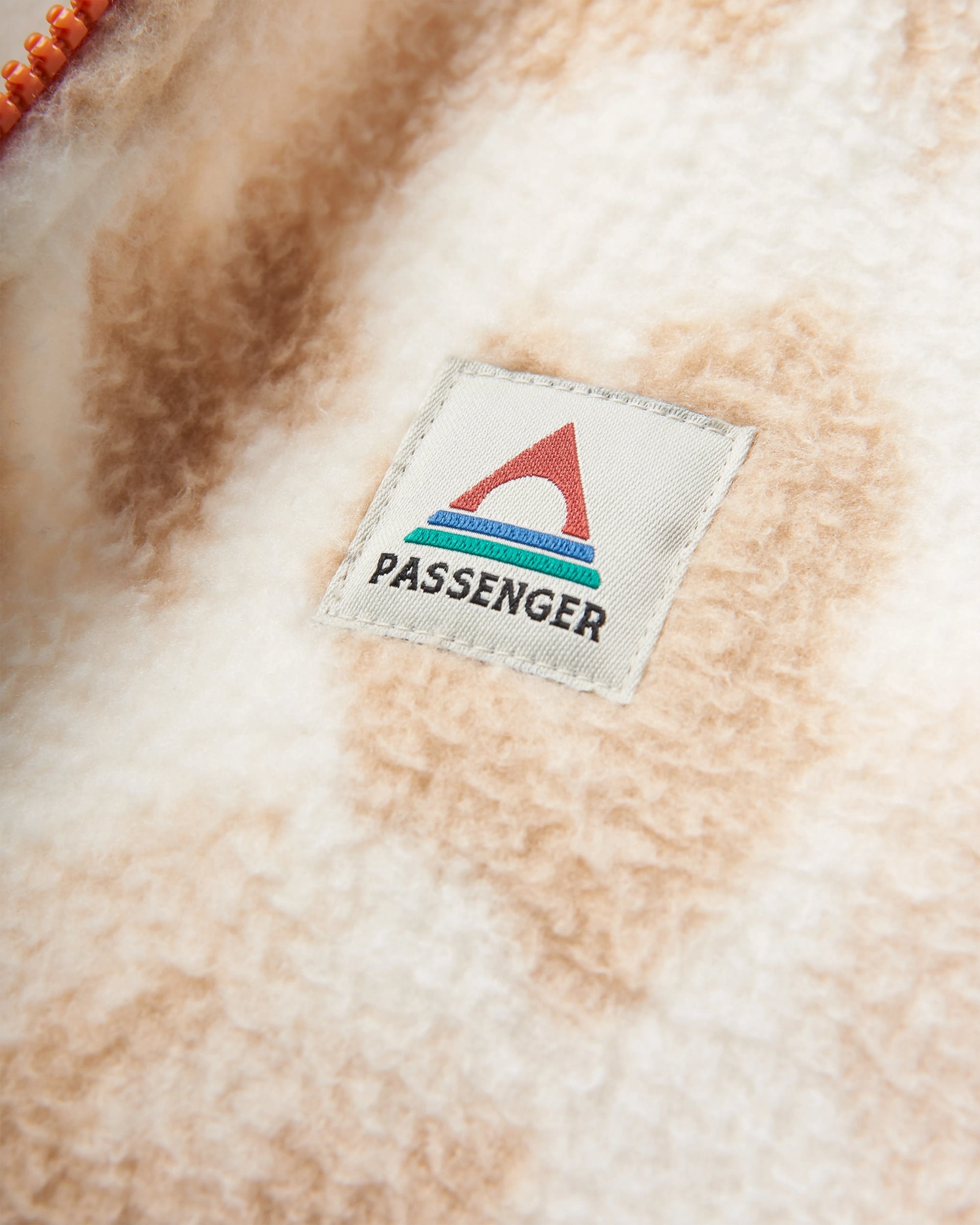 Fairbanks Full Zip Recycled Sherpa Fleece - Abstract Mountain Birch - Flatlay