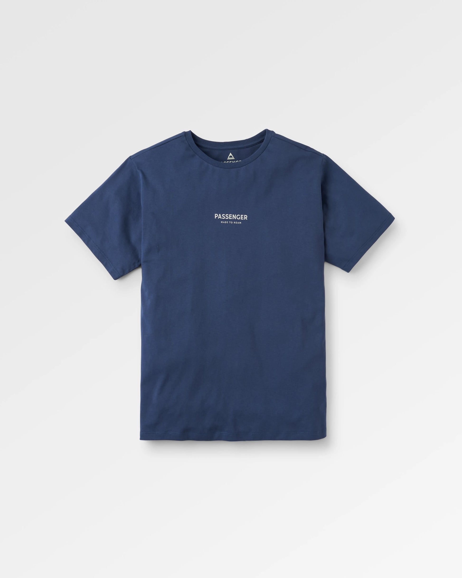 Passenger Recycled Cotton T-Shirt - Rich Navy - Flatlay