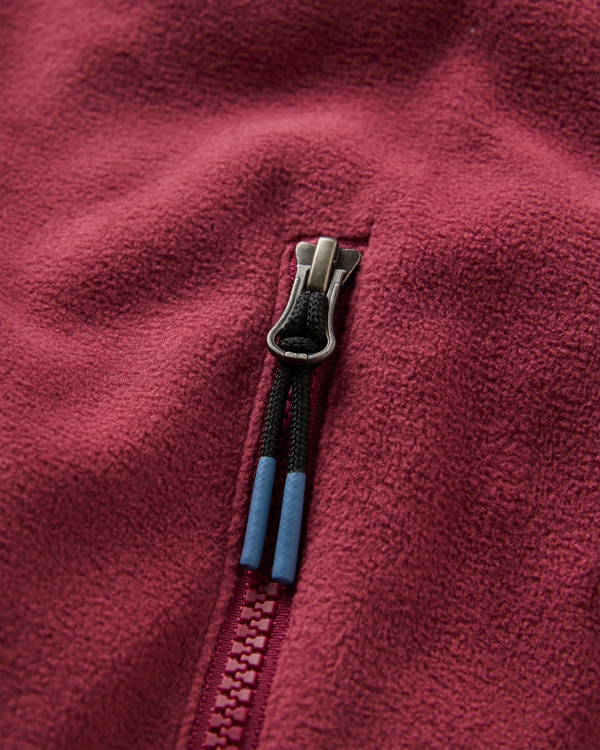 Ayla Micro Polartec® Hooded Fleece - Maroon - Flatlay