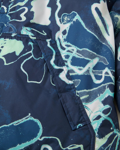 Waves Recycled Sherpa Lined Changing Robe - Frost Rich Navy - Flatlay