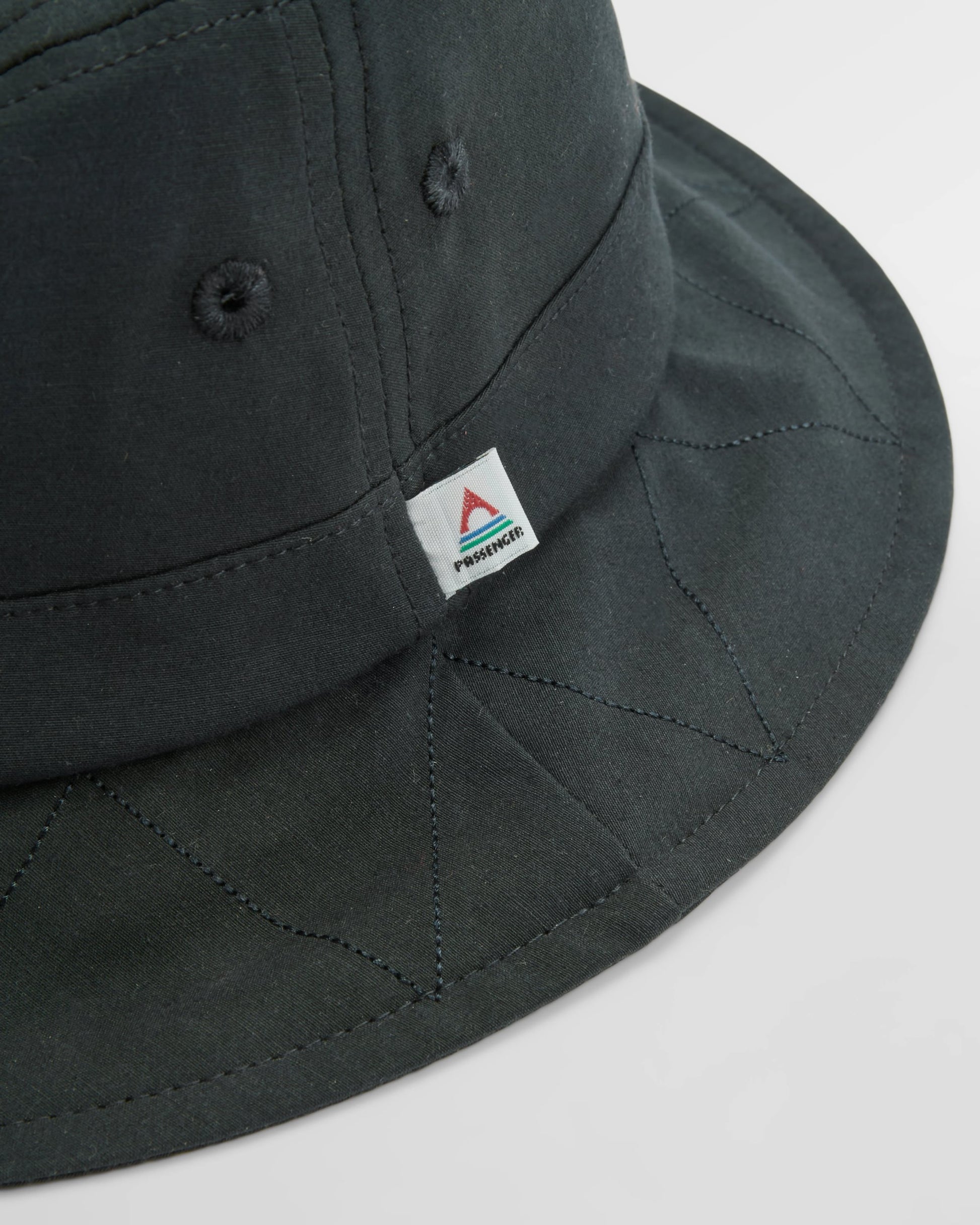 Shaded Organic Bucket Hat - Black - Flatlay