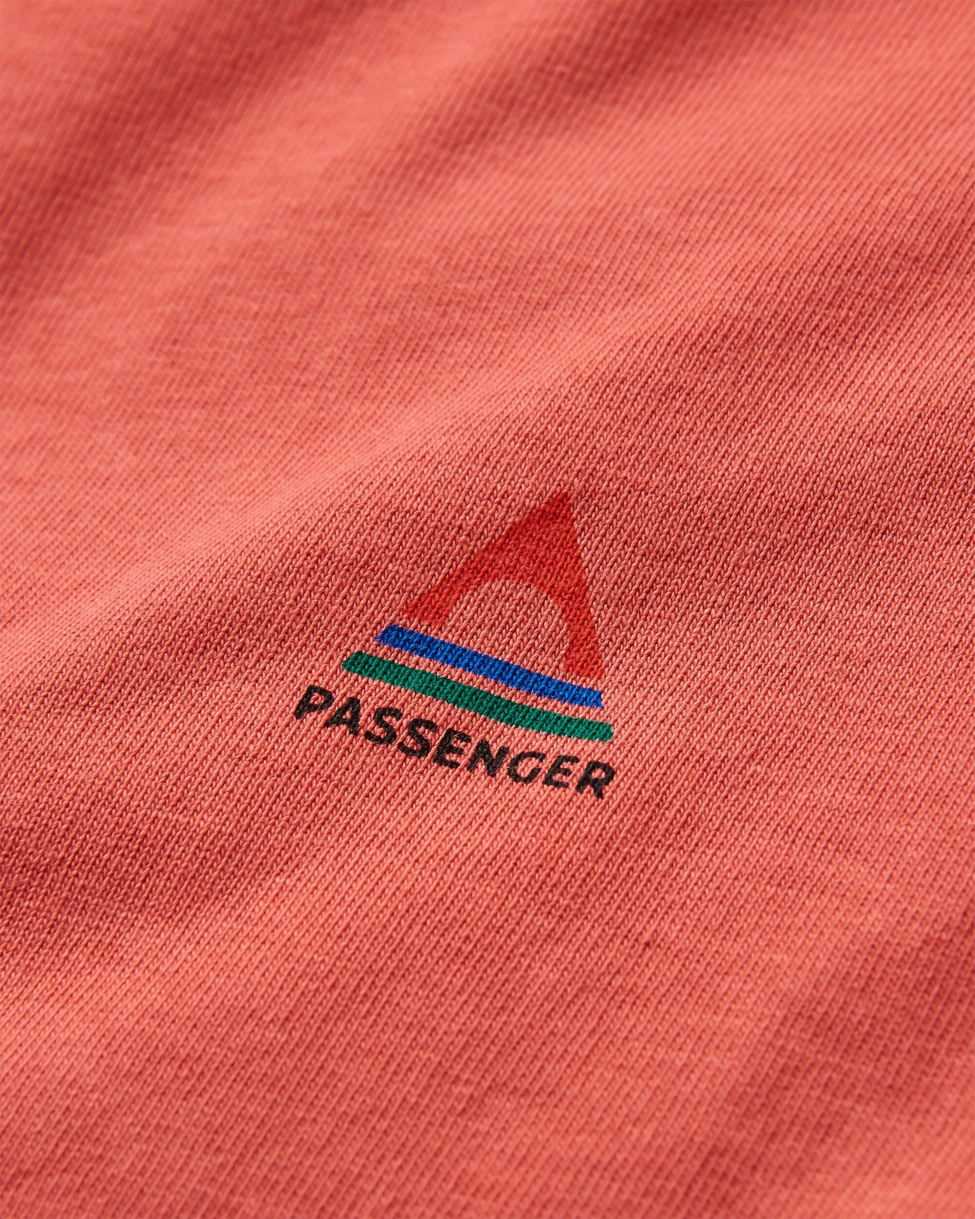 Classic Recycled Cotton LS T-Shirt - Mineral Red - Flatlay