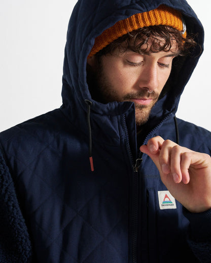Adventure Recycled Deep-Pile Sherpa Fleece - Rich Navy - Studio Model