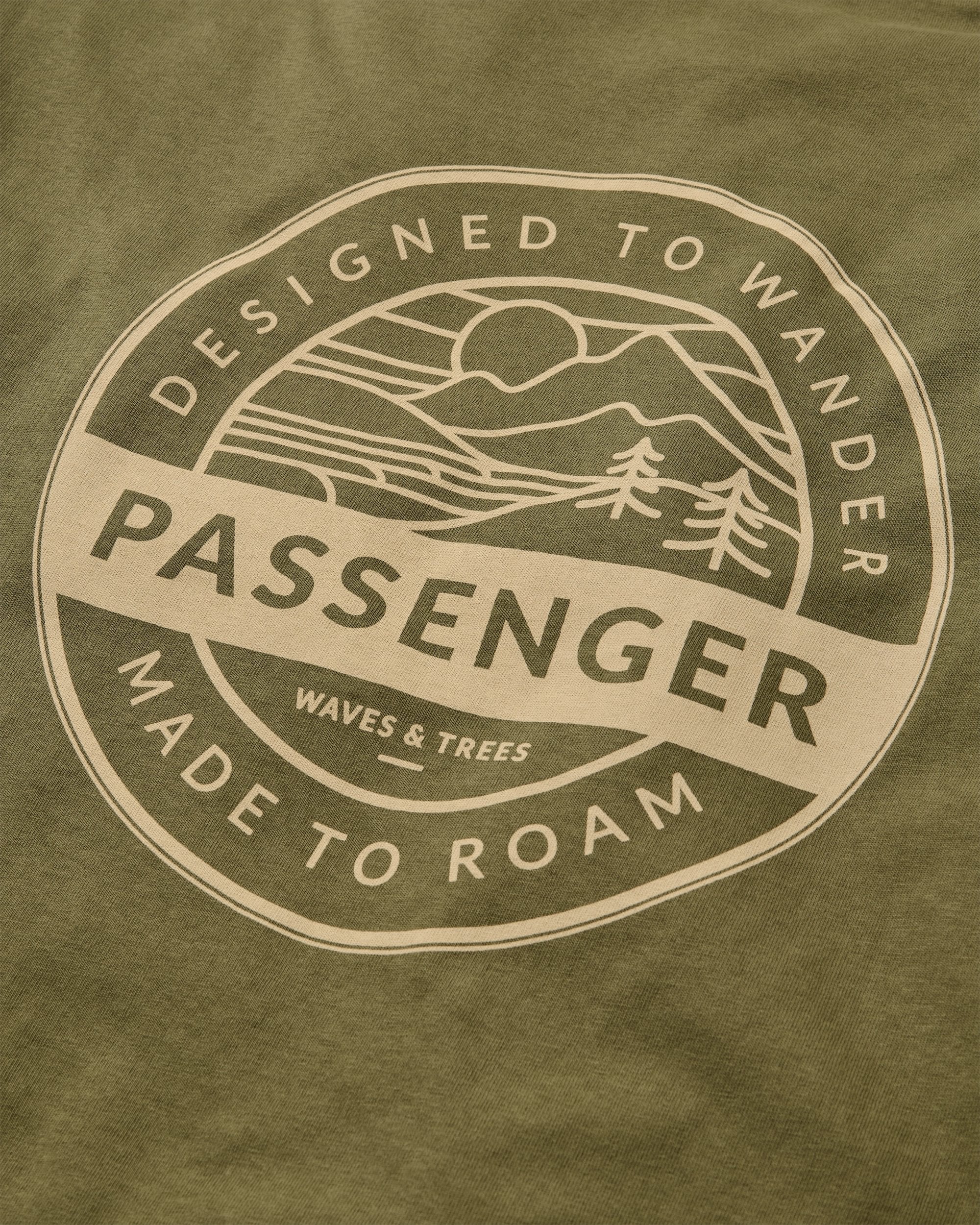 Odyssey Recycled Cotton LS T-Shirt - Dark Olive - Flatlay