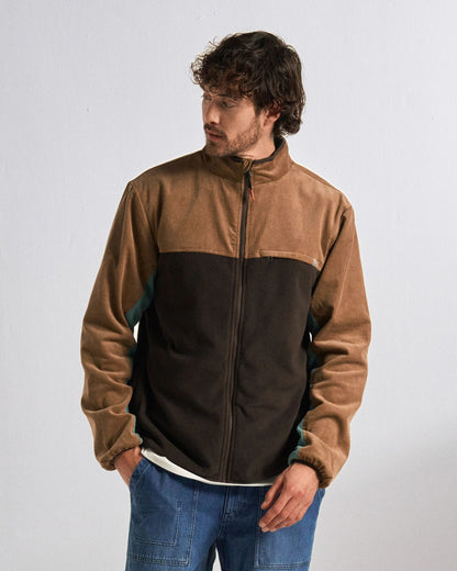 Somewhere Recycled Fleece - Caramel/Espresso - Studio Model