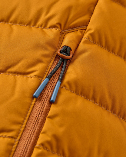 Ashland Down Recycled Gilet - Retro Orange/Tidal Blue - Flatlay