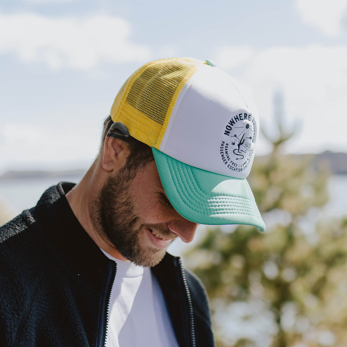 Male_Land & Sea Snapback Trucker Cap - Sea Foam Green