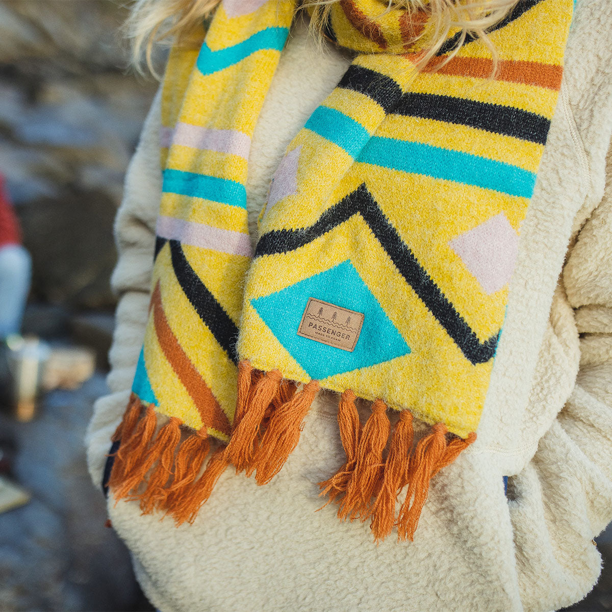 Cabin Scarf - Ochre Yellow