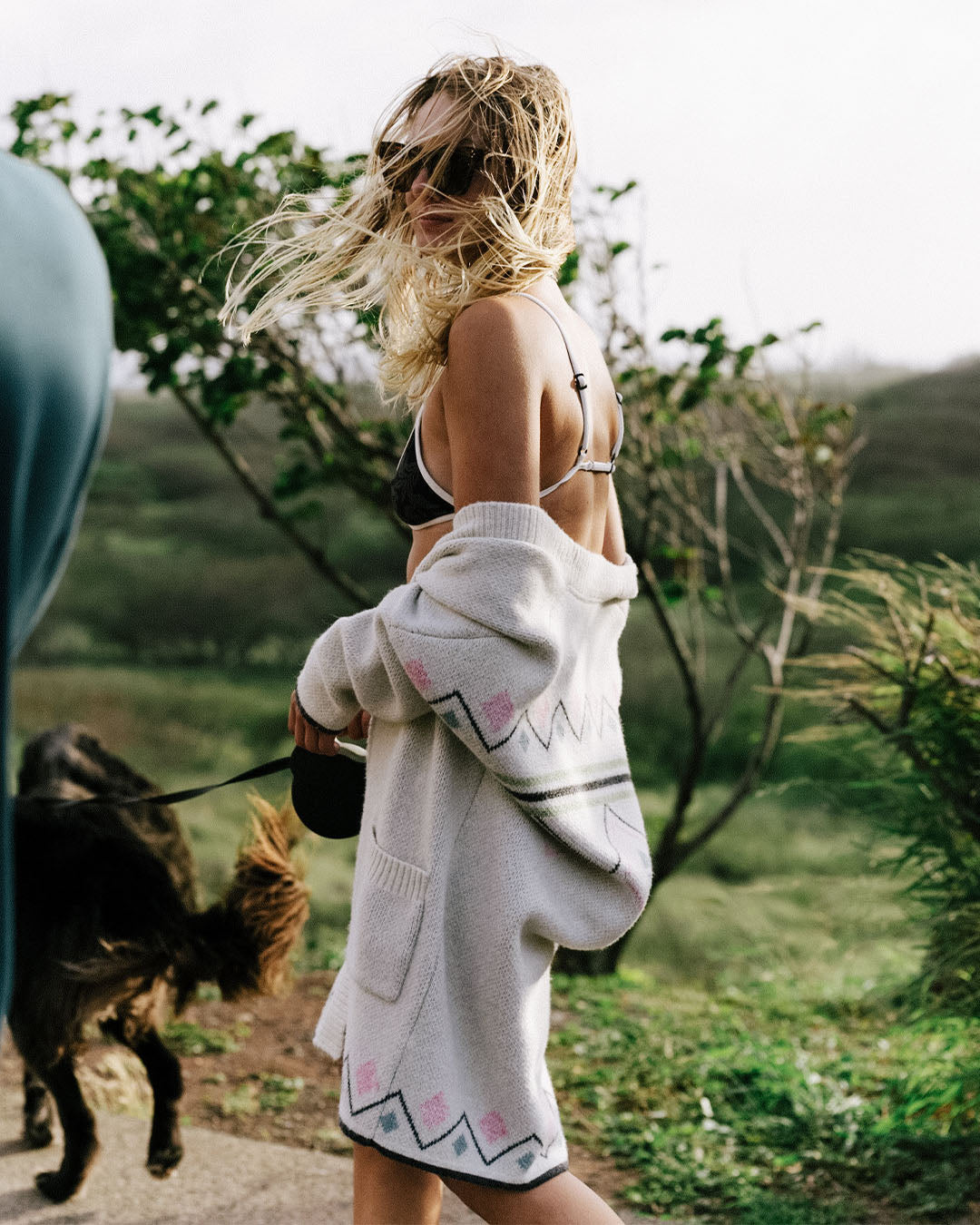 Leif Recycled Yarn Cardigan - Off White