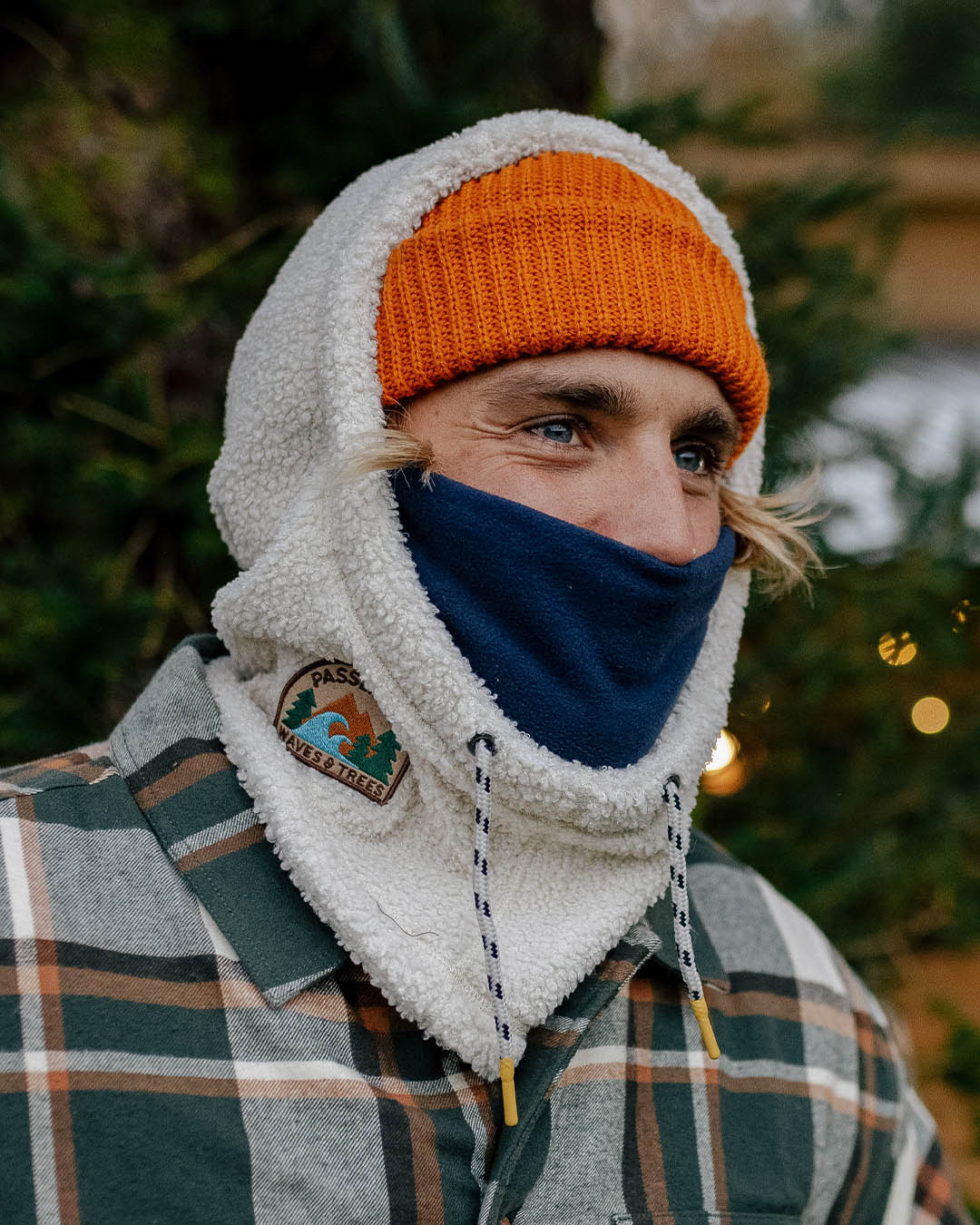 Snowdrift Recycled Fleece Hood - Birch - Lifestyle - Male