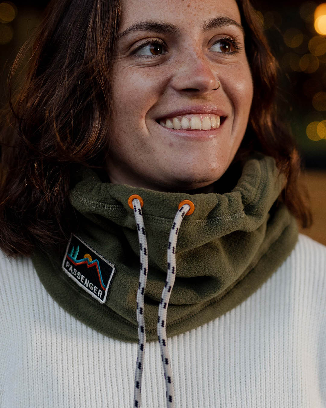 Womens_Tor Recycled Polar Fleece Snood - Khaki