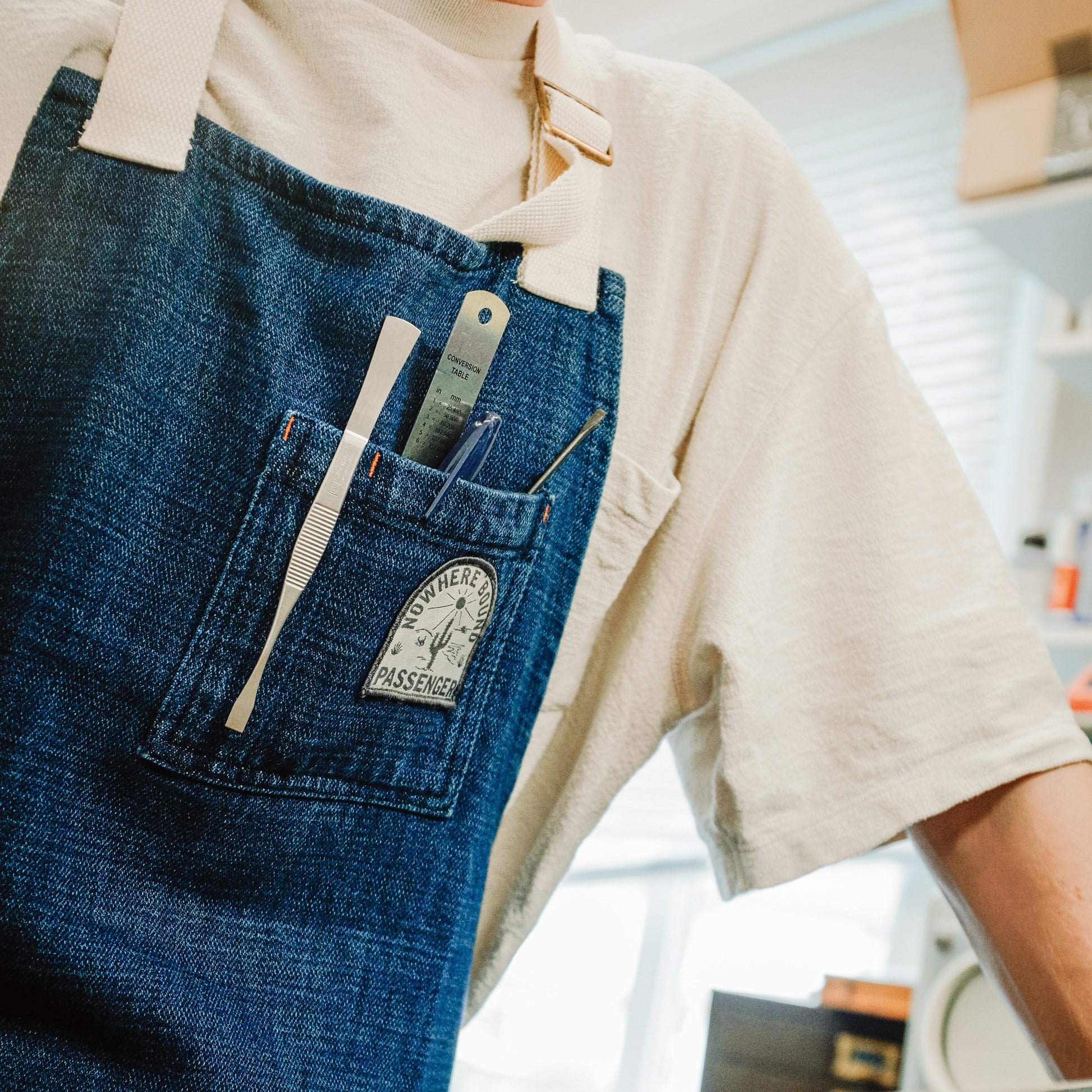 Organic Cotton Denim Apron - Dark Denim