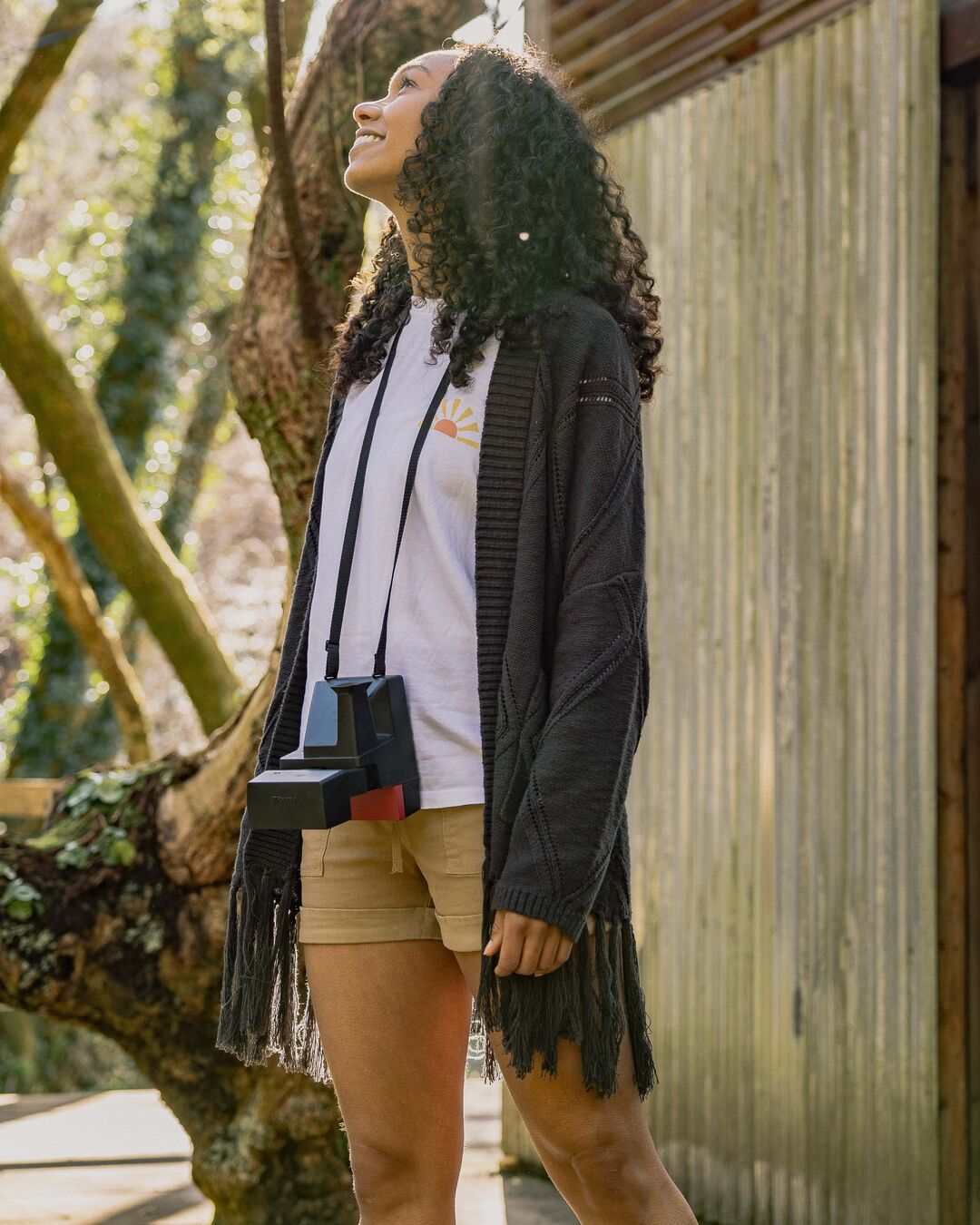 Palm Organic Cotton Cardigan - Black